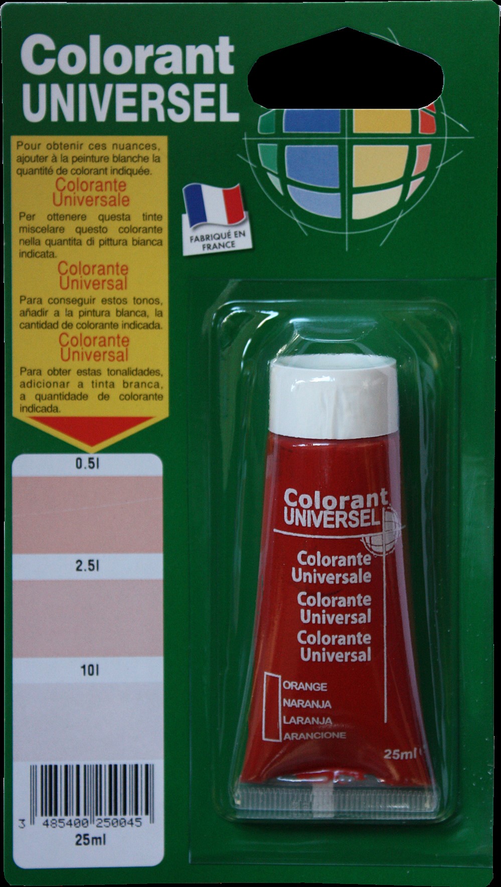 Colorant universel pour peinture orange 25ml